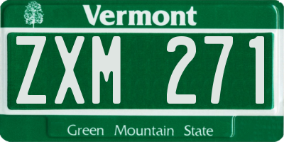 VT license plate ZXM271