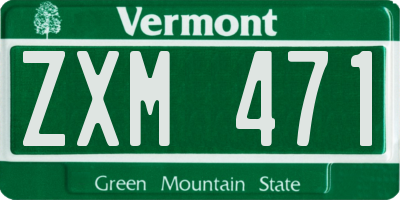VT license plate ZXM471