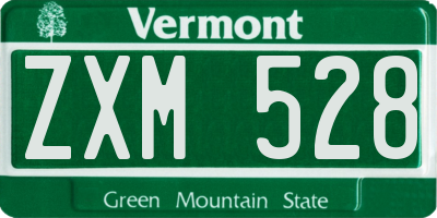 VT license plate ZXM528
