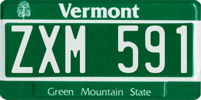 VT license plate ZXM591