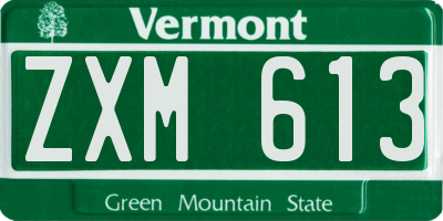 VT license plate ZXM613