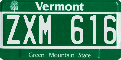 VT license plate ZXM616