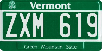 VT license plate ZXM619