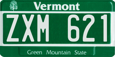 VT license plate ZXM621