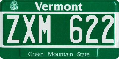 VT license plate ZXM622