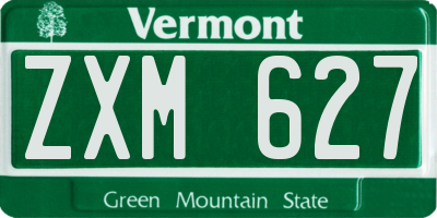 VT license plate ZXM627