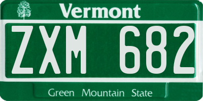 VT license plate ZXM682