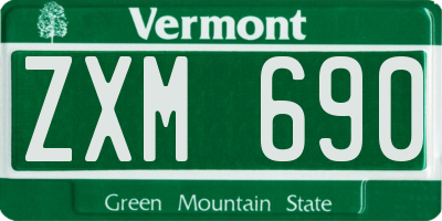 VT license plate ZXM690