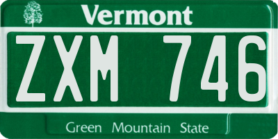 VT license plate ZXM746