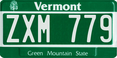 VT license plate ZXM779
