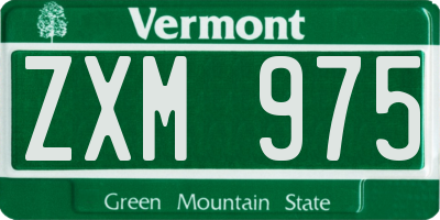 VT license plate ZXM975