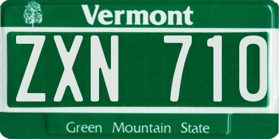 VT license plate ZXN710