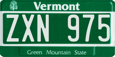 VT license plate ZXN975