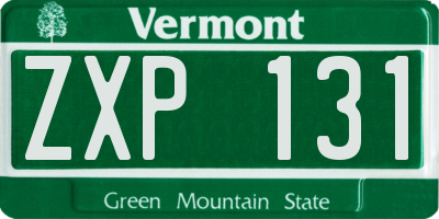 VT license plate ZXP131