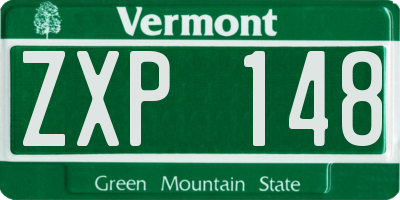 VT license plate ZXP148