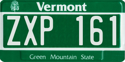 VT license plate ZXP161
