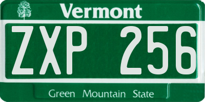 VT license plate ZXP256