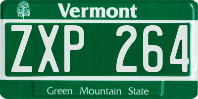 VT license plate ZXP264