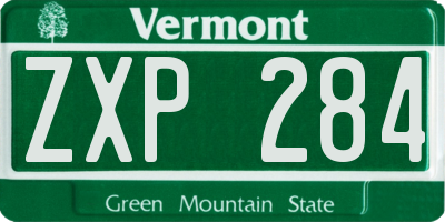VT license plate ZXP284