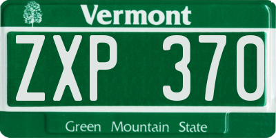 VT license plate ZXP370