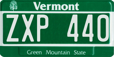 VT license plate ZXP440