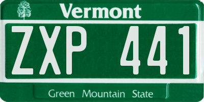 VT license plate ZXP441