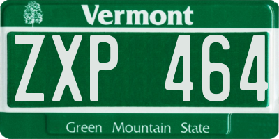 VT license plate ZXP464