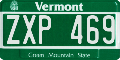 VT license plate ZXP469
