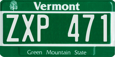 VT license plate ZXP471