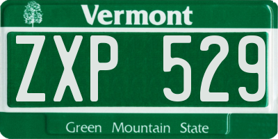 VT license plate ZXP529