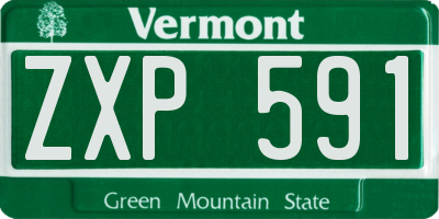 VT license plate ZXP591