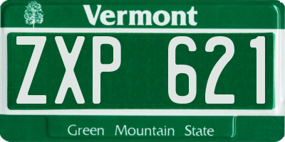 VT license plate ZXP621