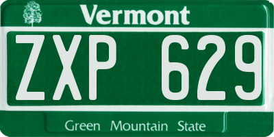 VT license plate ZXP629