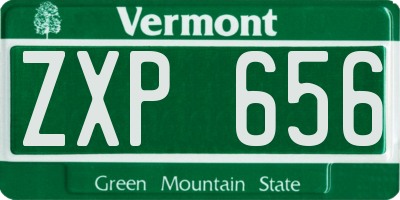 VT license plate ZXP656