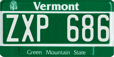 VT license plate ZXP686