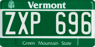 VT license plate ZXP696
