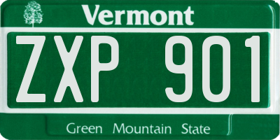 VT license plate ZXP901
