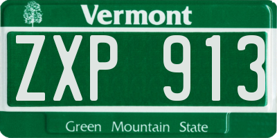 VT license plate ZXP913