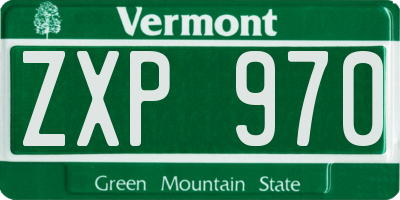 VT license plate ZXP970
