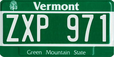 VT license plate ZXP971