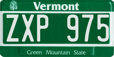 VT license plate ZXP975