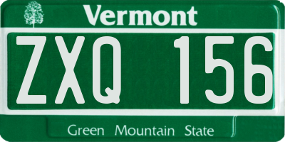 VT license plate ZXQ156