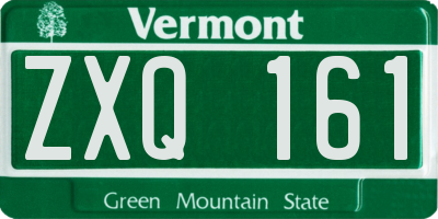 VT license plate ZXQ161