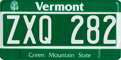 VT license plate ZXQ282