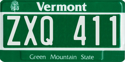 VT license plate ZXQ411