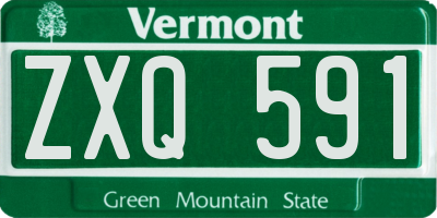 VT license plate ZXQ591