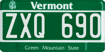 VT license plate ZXQ690