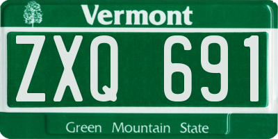 VT license plate ZXQ691