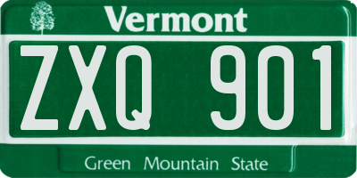 VT license plate ZXQ901
