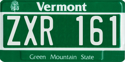 VT license plate ZXR161
